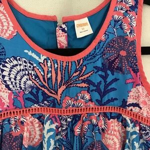 Gymboree dress coral reef seashell pattern size 10